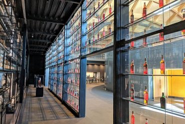 WHISKY DISPLAY CASES AT MACALLAN WHISKY DISTILLERY